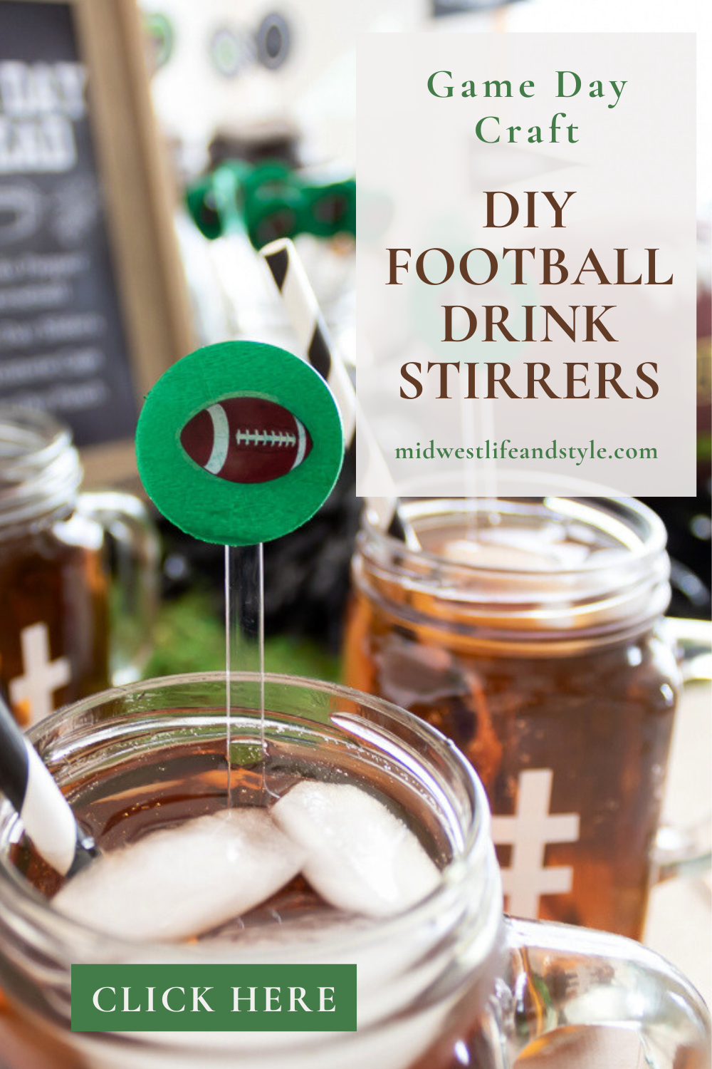 Game Day Crafrt: DIY Footall Drink Stirrers