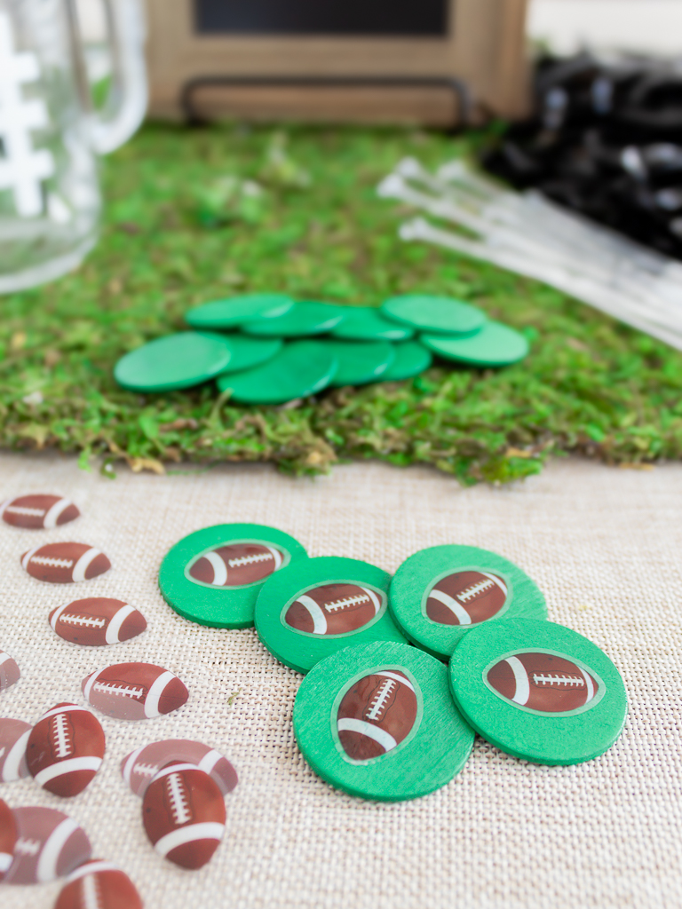 DIY Football Party Stir Stick Supplies