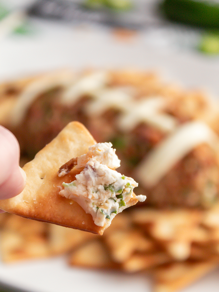 Football Jalapeño Popper Cheese Ball for the Super Bowl