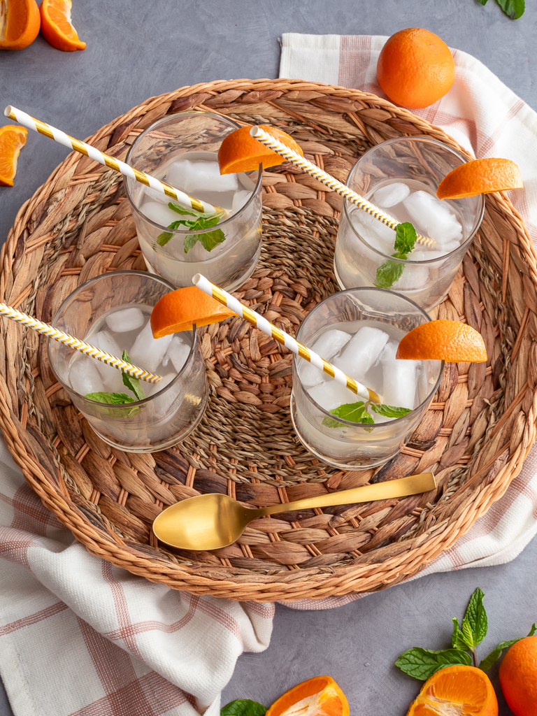 Mandarin Mule Cocktail with Mandarin Orange Garnish