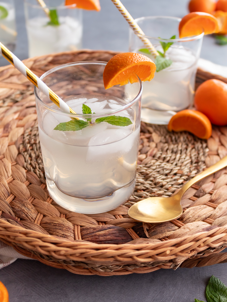 Mandarin Mule Cocktail with Mandarin Orange Garnish