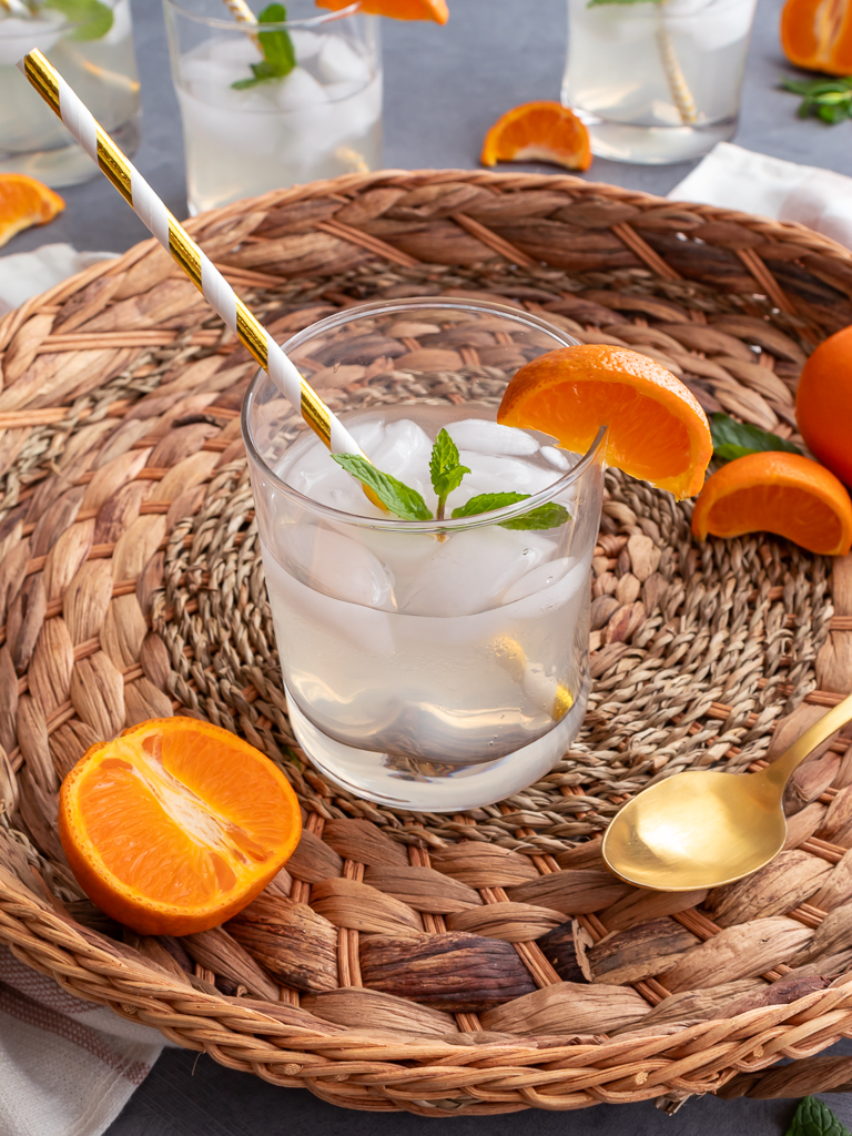 Mandarin Mule Cocktail with Mandarin Orange Garnish