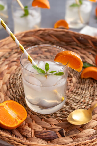 Mandarin Mule Cocktail with Mandarin Orange Garnish