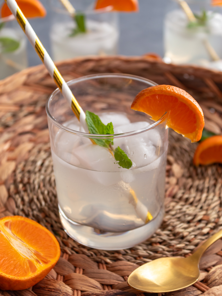 Mandarin Mule Cocktail with Mandarin Orange Garnish