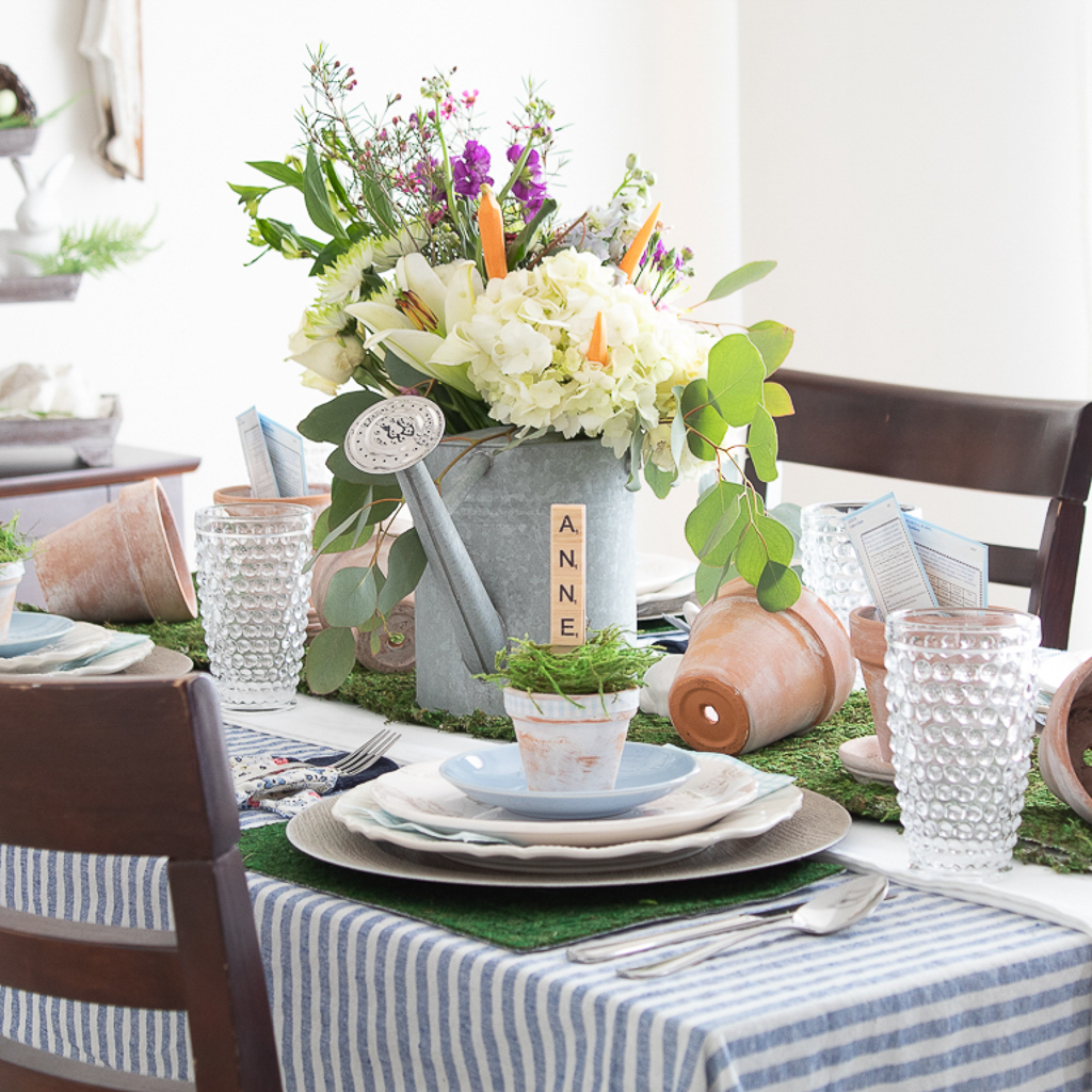 Garden Inspired Spring Tablescape