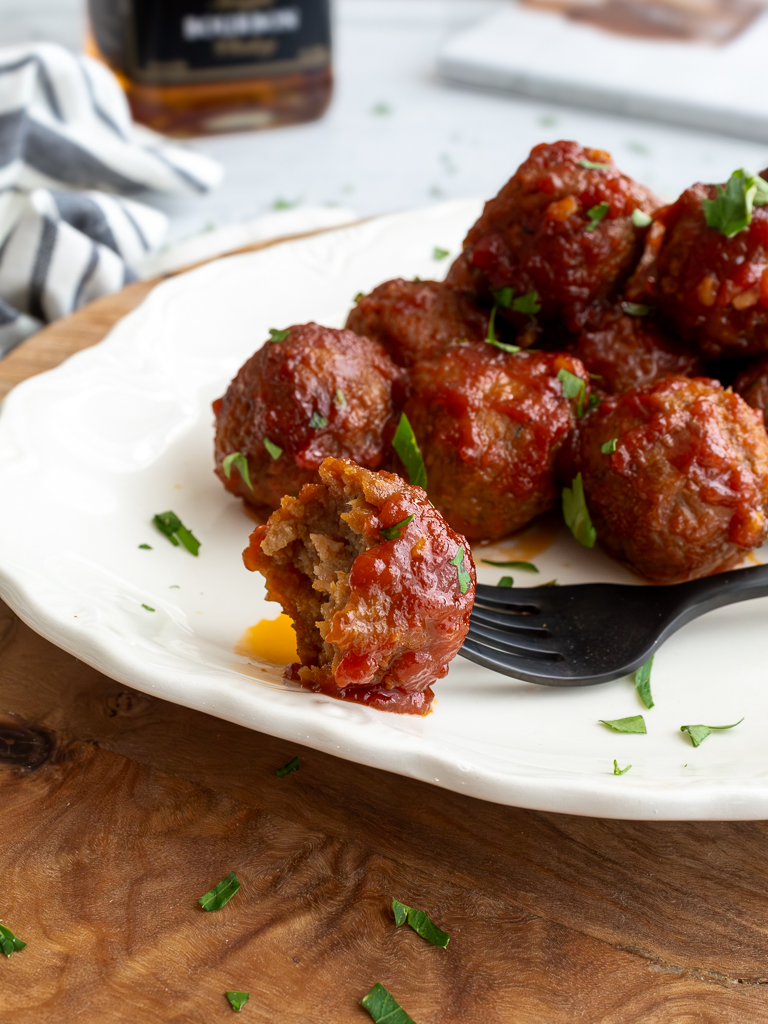 crockpot bourbon meatballs