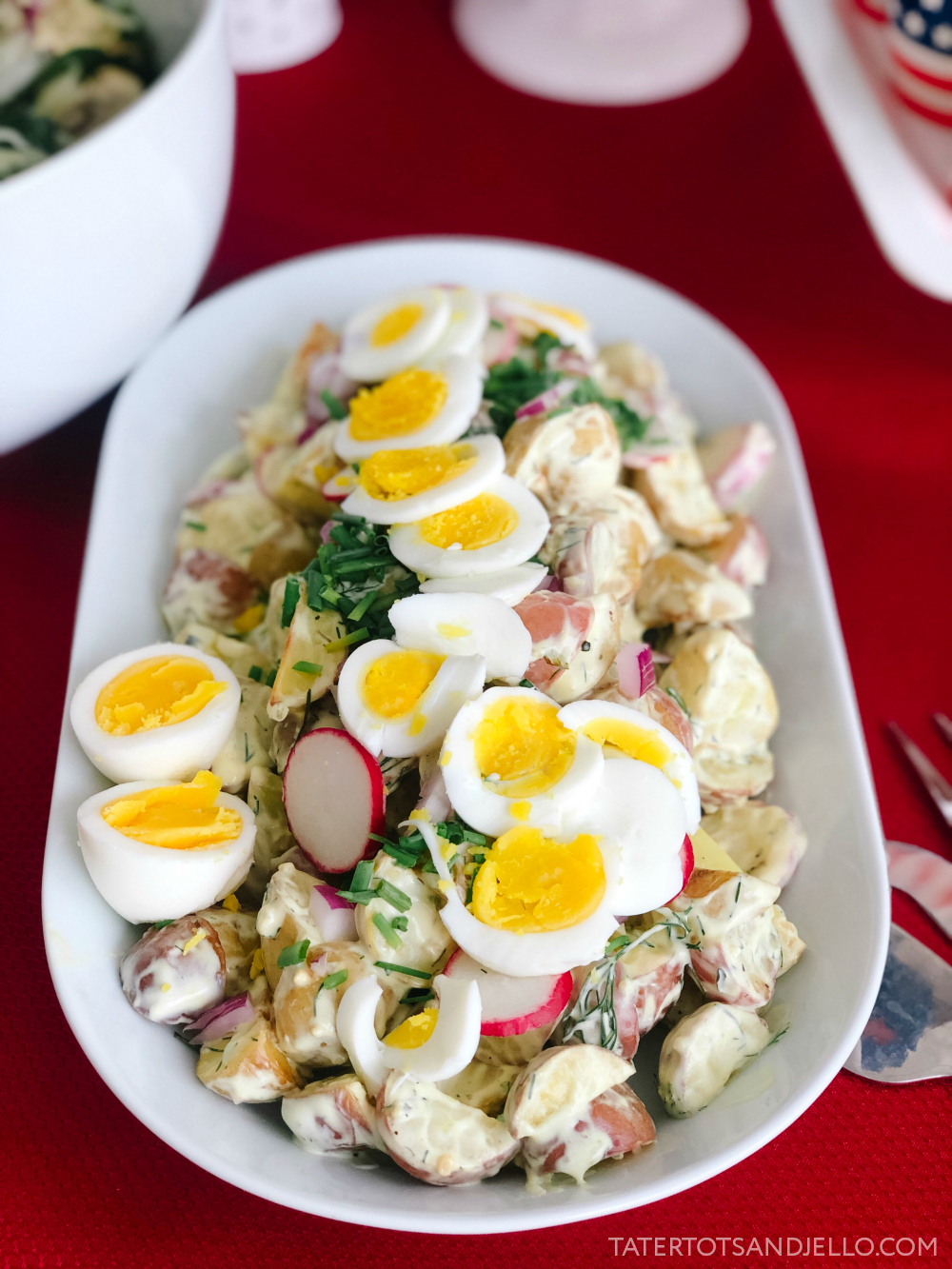 Summer Salad Recipes - Herb Roasted Ranch Potato Salad from Tatertots and Jello