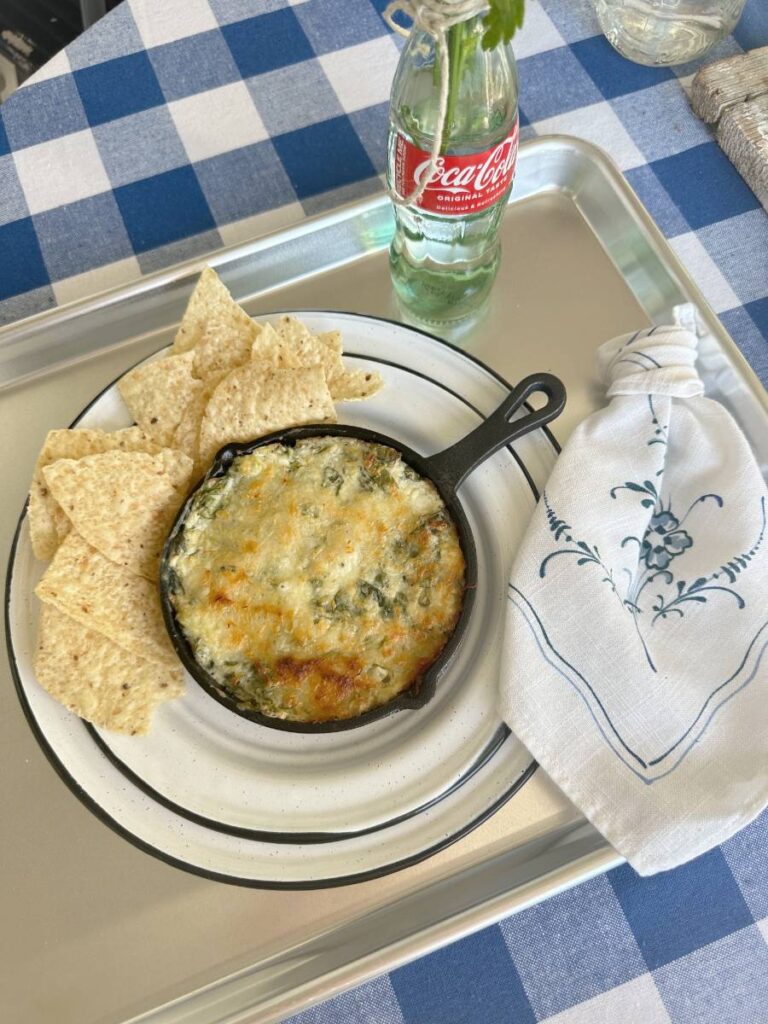 Grilled Skillet Spinach and Artichoke Dip