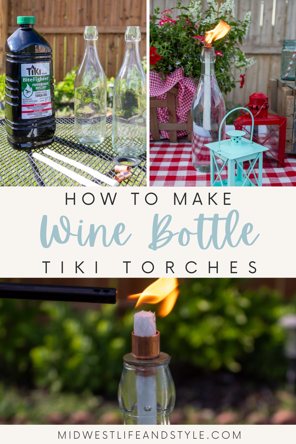 How to Make Wine Bottle Tiki Torches