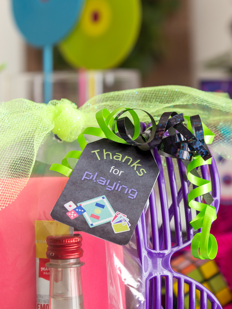 Free printable thank you git tag for an adults goodie bag for game night