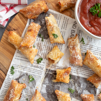 Crispy Homemade Pizza Rolls in the Air Fryer