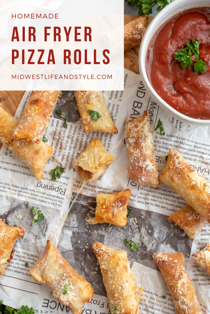 Crispy Homemade Pizza Rolls in the Air Fryer