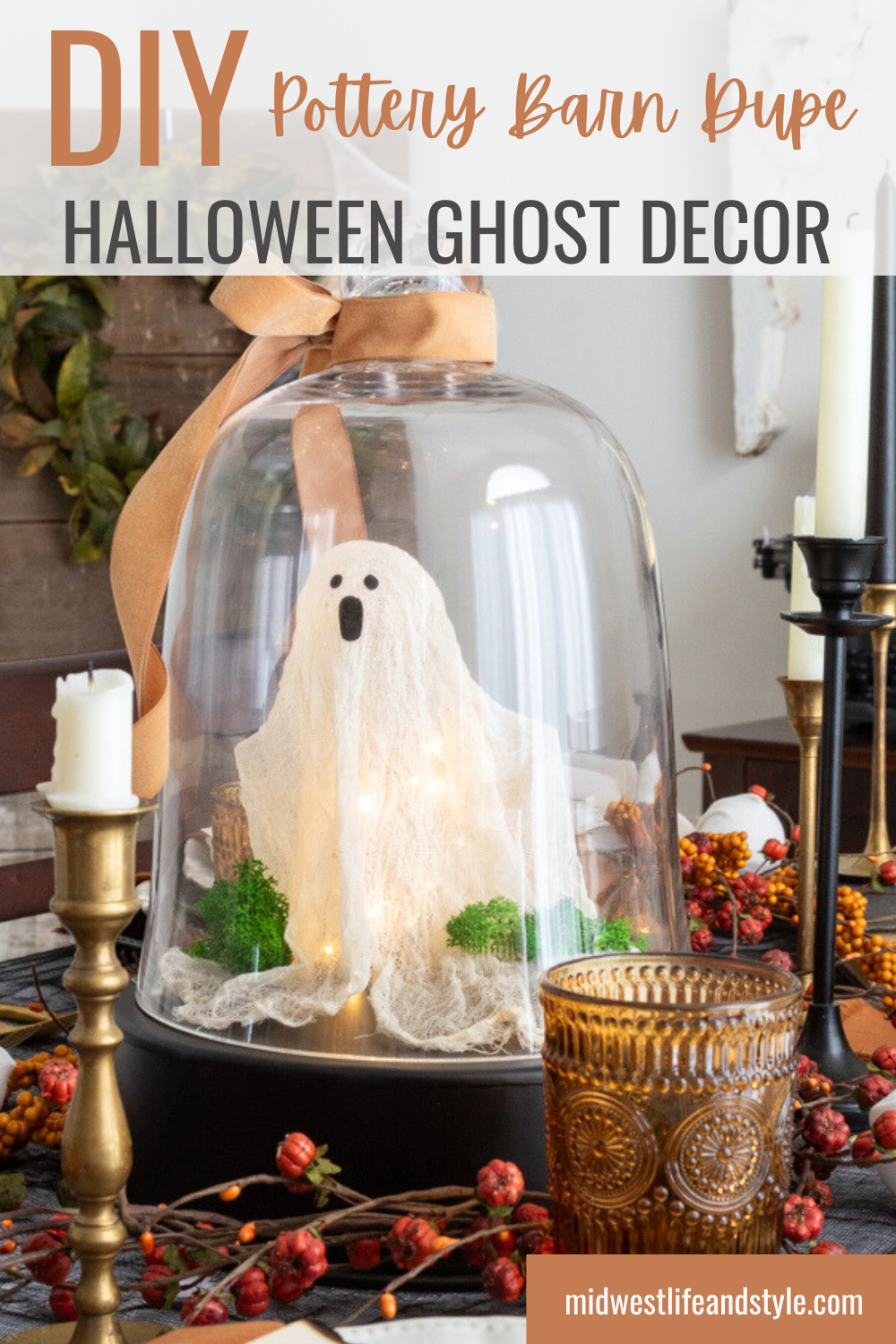 DIY Pottery Ban Dupe Halloween Ghost Decor