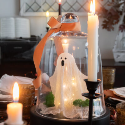 How to Make a DIY Ghost Under a Cloche for a Hauntingly Fun Halloween