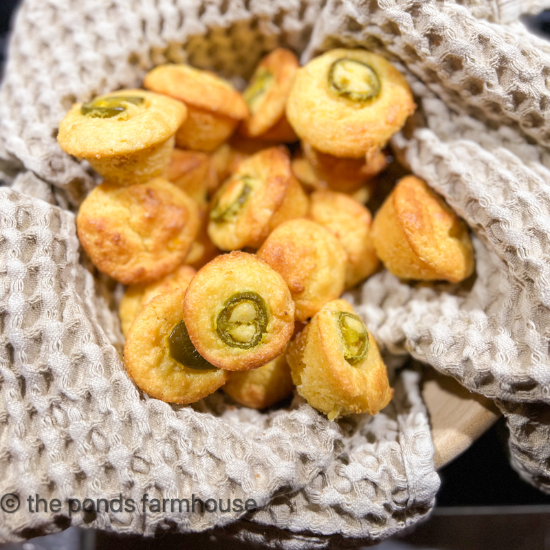 Mini sweet corn muffins with jalapeno from The Ponds Farmhouse