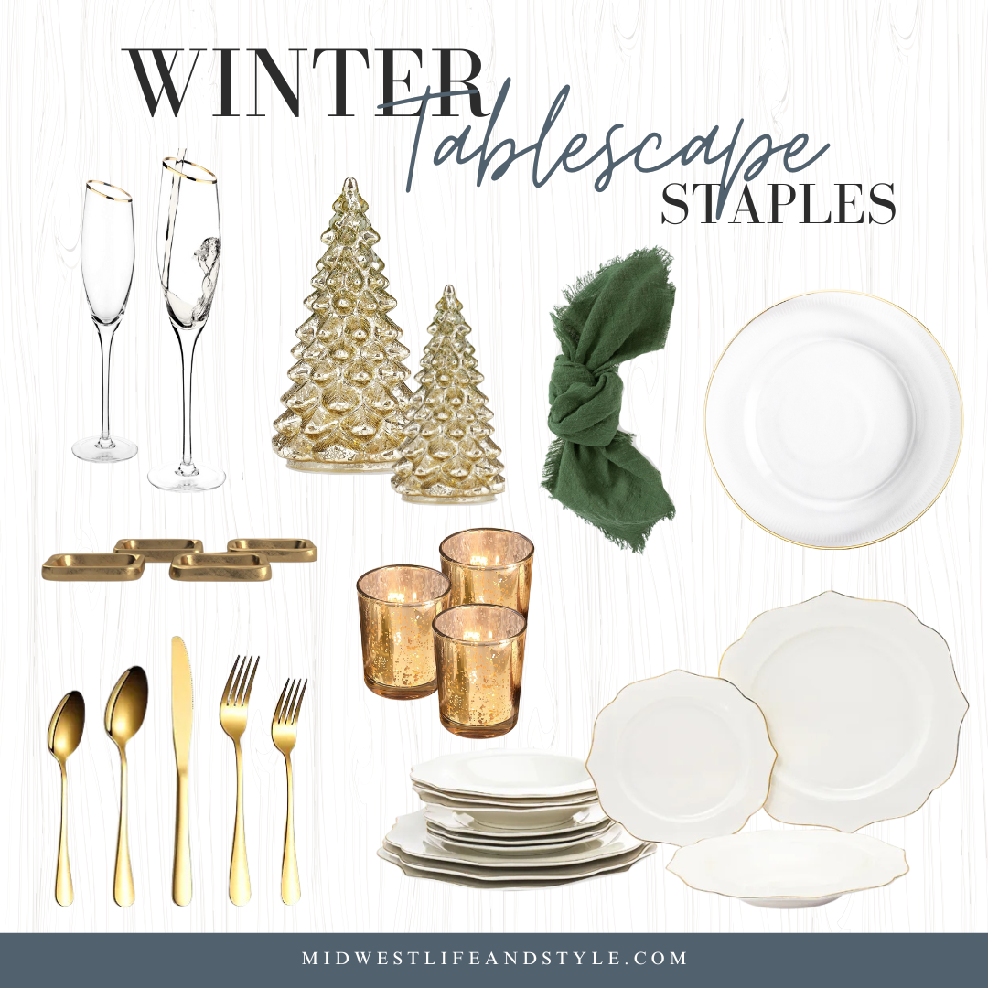 Winter tablescape staples